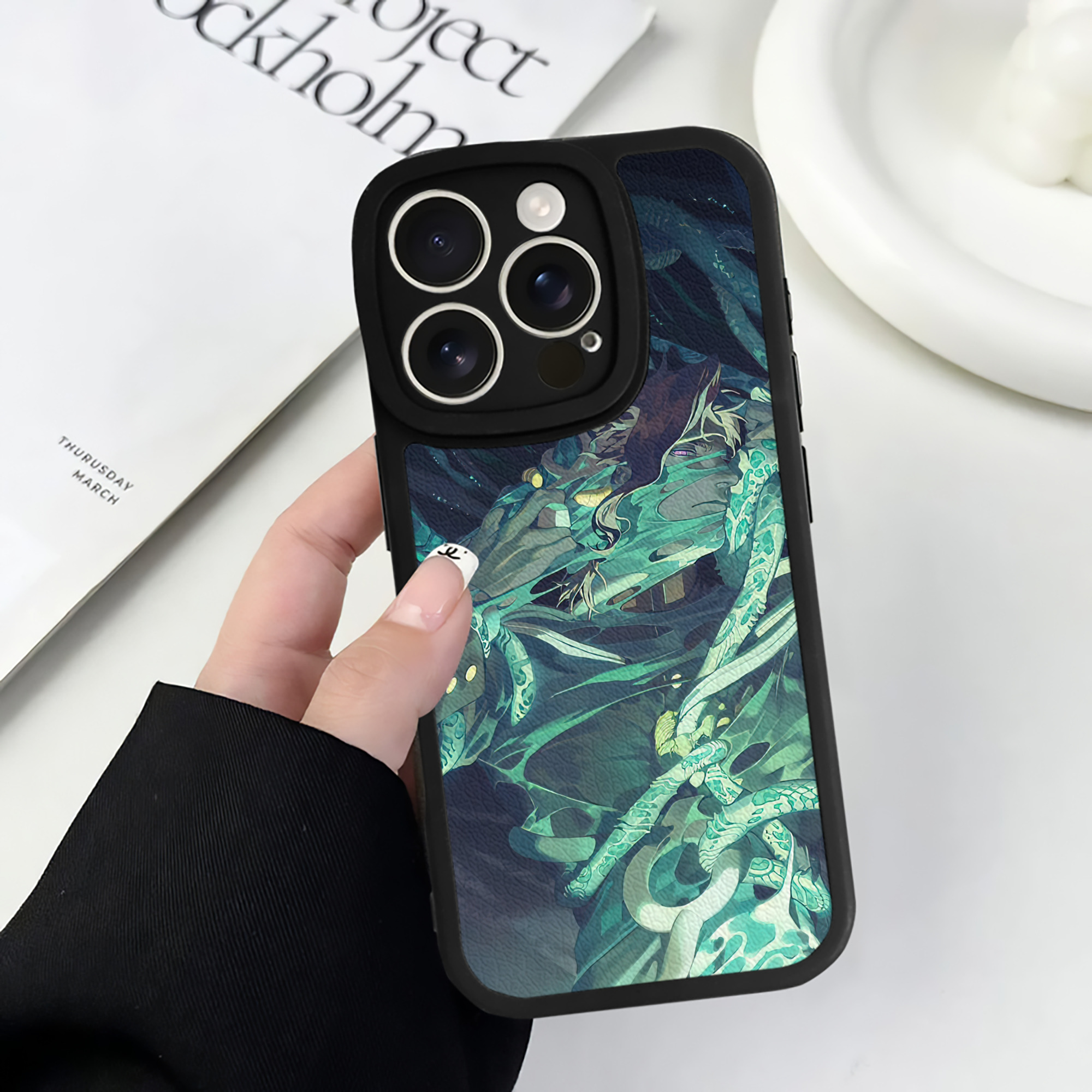 （画像用） ジョジョの奇妙な冒険 JoJo's Bizarre Adventure 【iPhone 16シリーズ対応】シリコンスマホケース（レザー調） 材質：シリコン